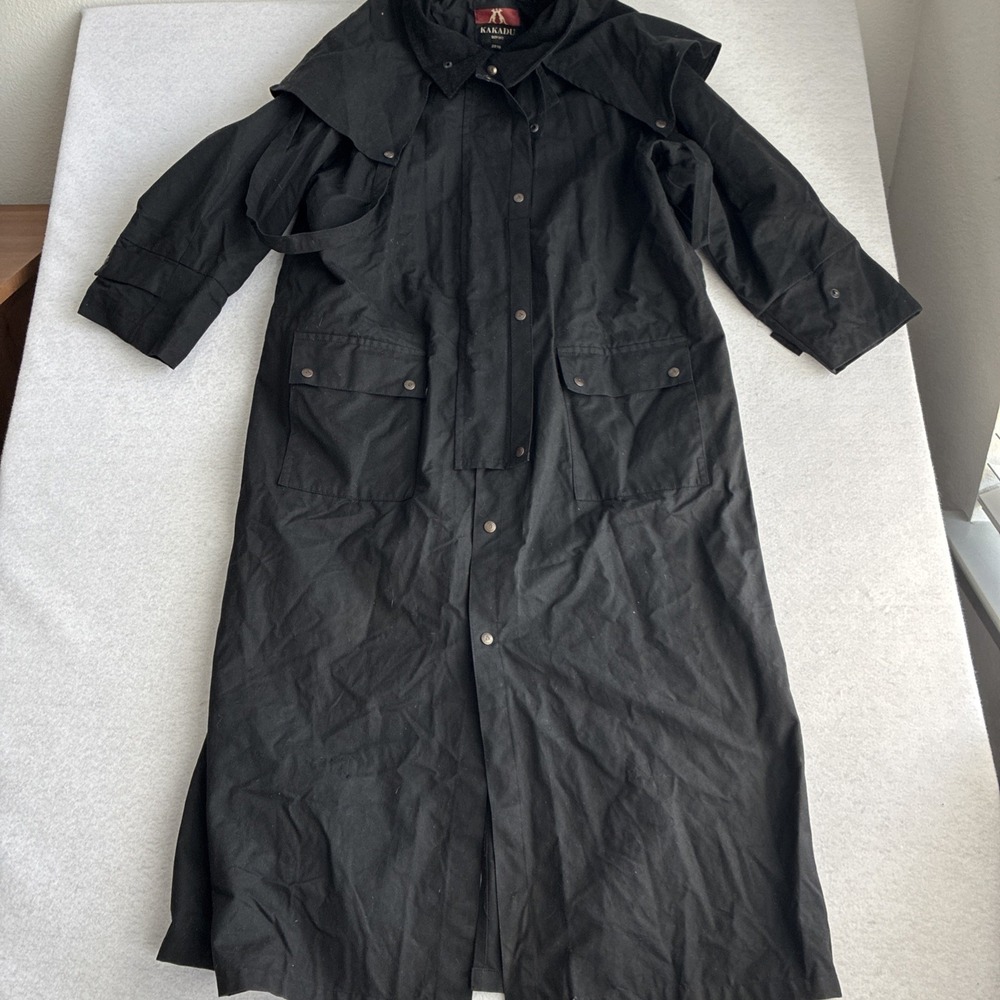KAKADU TRADERS Australia Workhorse Drover Coat Oil Skin Duster Jacket Black 3XL